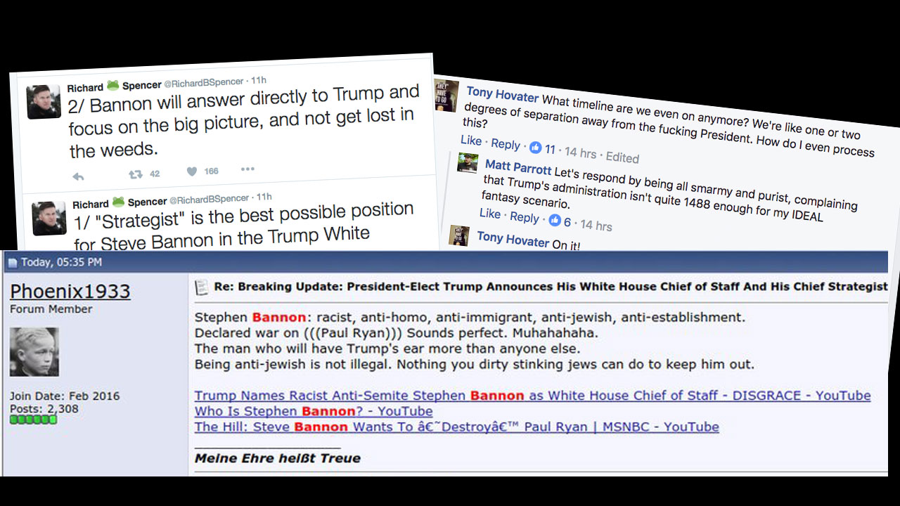 White Nationalists Rejoice at Trump's Appointment of Breitbart's Stephen Bannon